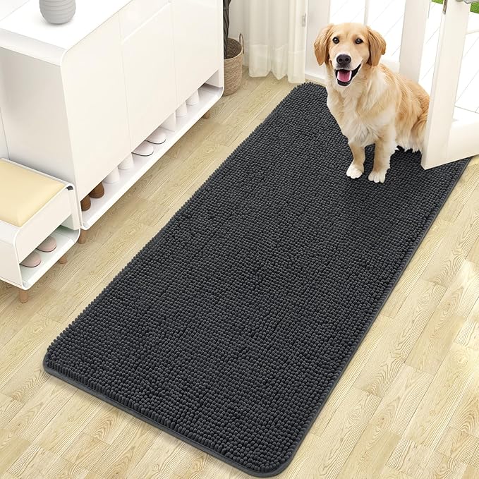 OLANLY Dog Door Mat for Muddy Paws 47x24, Absorbs Moisture and Dirt, Absorbent by OLANLY