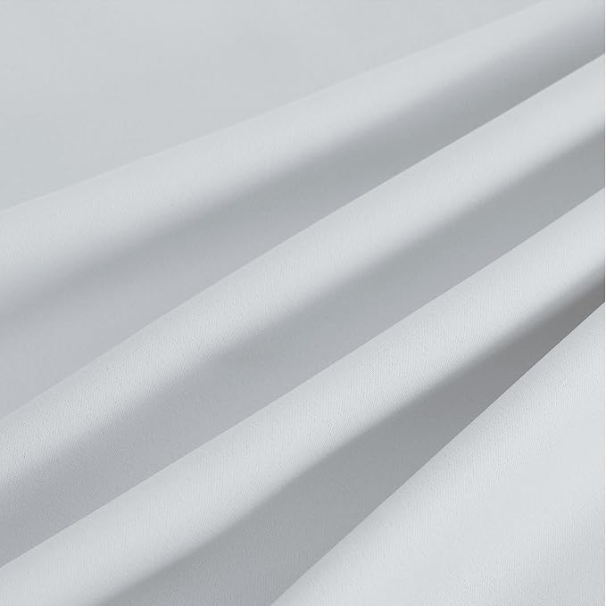 NICETOWN Room Darkening Draperies Curtains Panels, 2 Panels Greyish White W52 x - Image 9