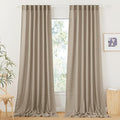 RYB HOME Linen Sheer Curtains for Living Room, Boho Classic Linen Blend Elegant by RYBHOME