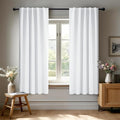 Deconovo Semi 50% Light Blocking Pure White Curtains by Deconovo