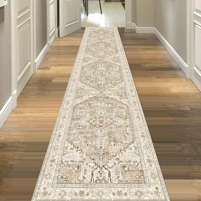 Yamaziot Washable Runner Rug, 2x10 Non-Slip Boho Vintage Hallway Rug Runner - Image 7