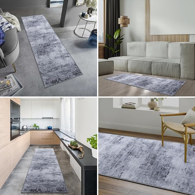 Toneed Entryway Runner Rug 2x8 for Hallway Kitchen, Washable Non-Slip Rug - Image 3