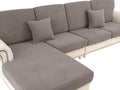 Couch Cushion Covers for Sectional Sofa L Shape Washable Separate Seat Chaise by LA+MEACK