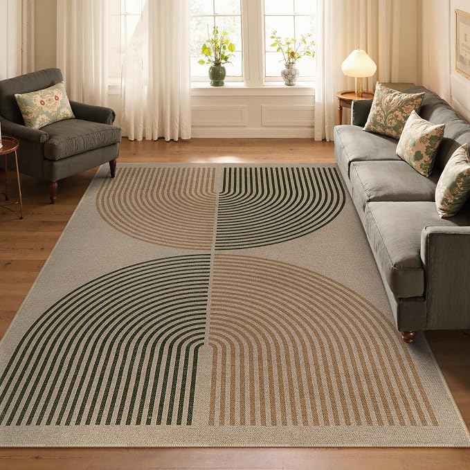 Lahome Modern Rainbow Easy Jute Rug, Washable 5x7 Area Rugs - Image 6