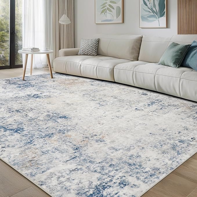 Washable Rugs 8x10 Area Rugs for Living Room, Modern Abstract Rugs for Bedroom by Srugn