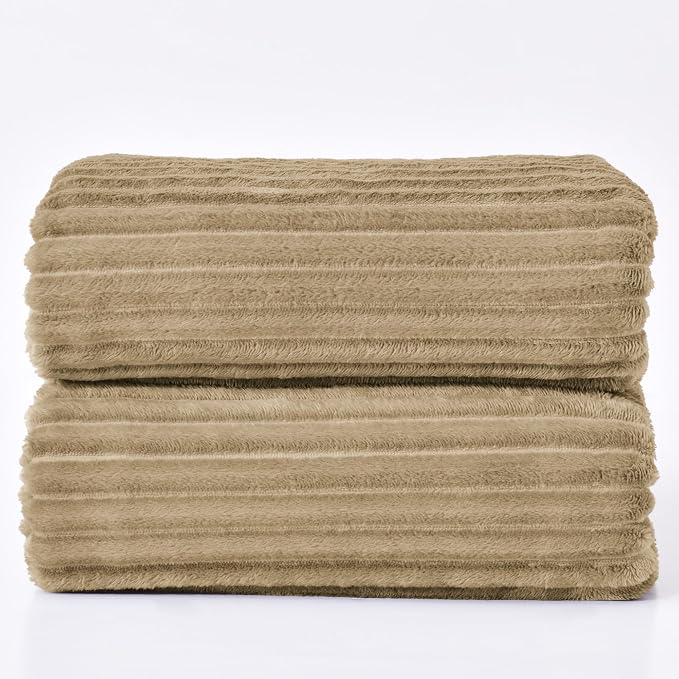 BEDELITE Fleece Blanket King Size – 3D Ribbed Jacquard Soft and Warm Decorative - Image 9