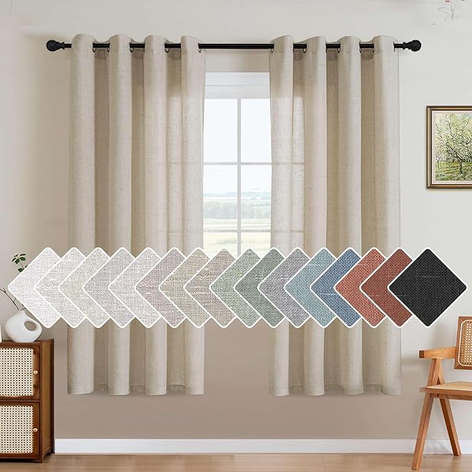H.VERSAILTEX Living Room Linen Curtains by HVERSAILTEX