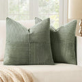 MIULEE Light Olive Green Decorative Throw Pillow Covers 18x18 Inch by MIULEE