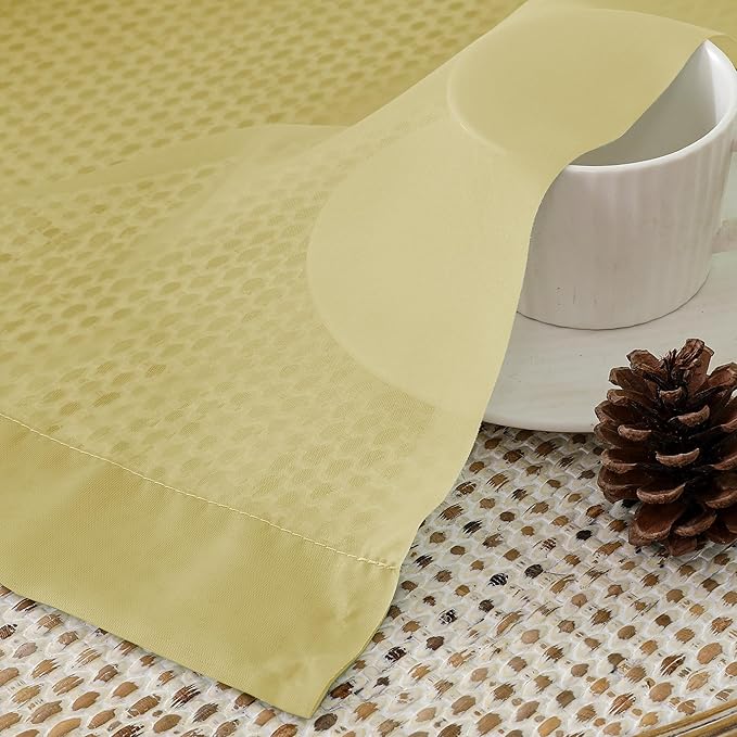Aiyufeng Yellow Sheer Curtains 2 Panel Sets 84 Inches Long - Image 3