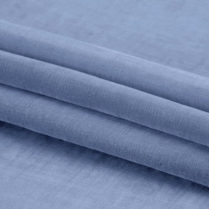 DWCN Sheer Curtains Semi Transparent Voile Rod Pocket Curtains - Image 6