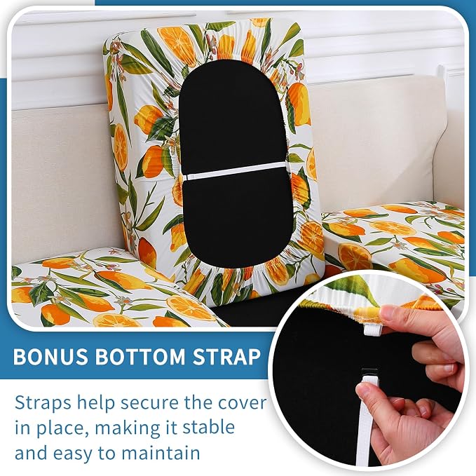 hyha Printed Couch Cushion Covers, Floral Sofa Covers Washable - Image 3