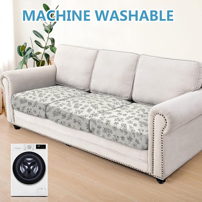 Leather Look Couch Cushion Covers Sofa Seat Slipcovers Sets Couches Furniture - Image 2