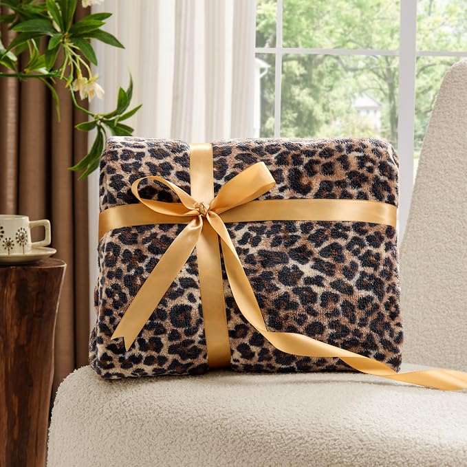 BEDELITE Fleece Blanke for Couch & Bed Leopard Print Throw Blanket – Soft - Image 5