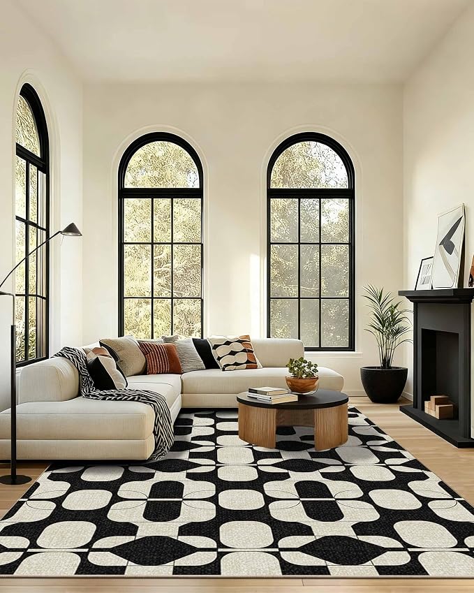 Latte&Fog 8x10 Area Rugs for Living Room, Large Vintage Washable Rug, Boho Non by LatteFog