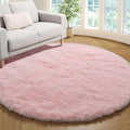ONASAR Light Pink Round Area Rugs 3ft by ONASAR