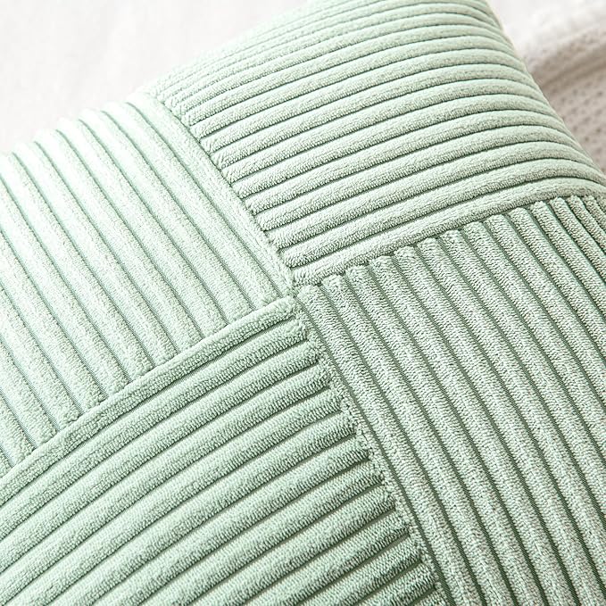 MIULEE Mint Decorative Throw Pillow Covers 20x20 Inch - Image 2