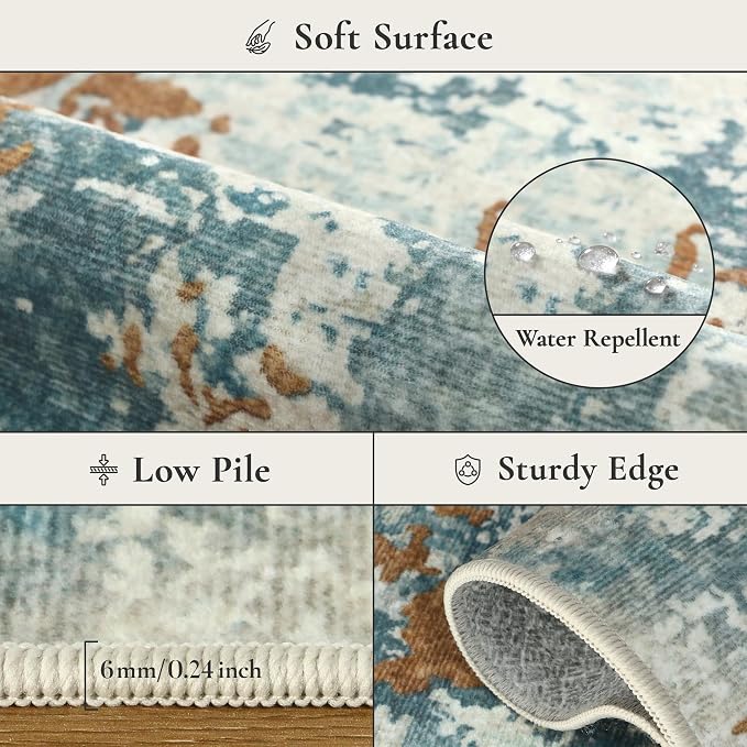BEIMO Area Rugs 6x9 for Living Room Bedroom, Modern Abstract Machine Washable - Image 9