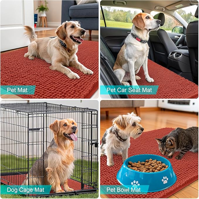 OLANLY Dog Door Mat for Muddy Paws 48x30, Absorbs Moisture and Dirt, Absorbent - Image 7