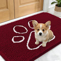 OLANLY Dog Door Mat for Muddy Paws 24x16, Paw Print Design, Absorbs Moisture by OLANLY