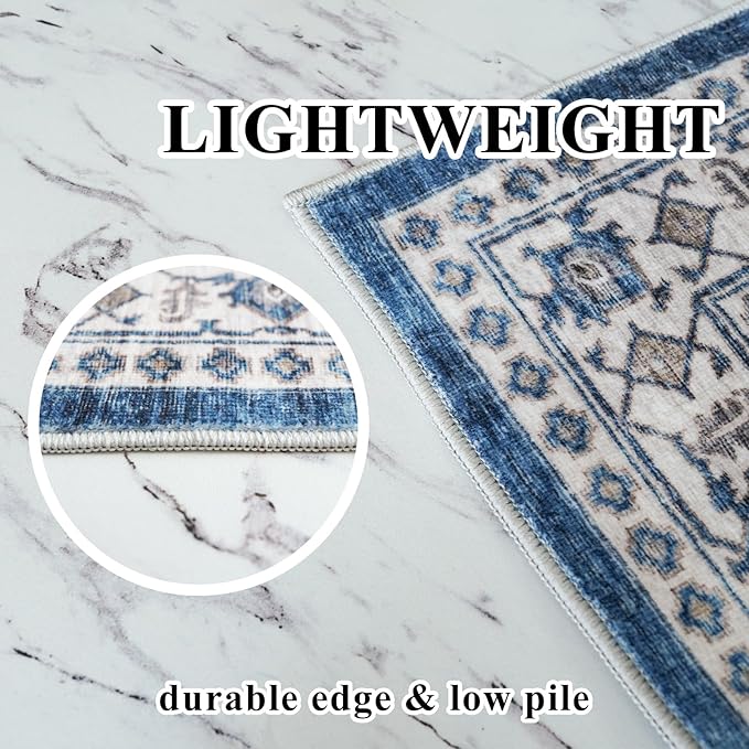 2x4 Non-Slip Entryway Area Rugs: Washable Stain Resistant Kitchen Carpet - Image 8