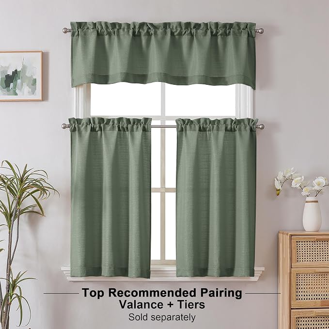Chyhomenyc Sage Green Short Curtain Valance - Image 2