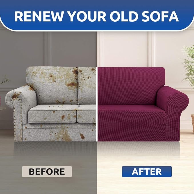 KEKUOU Stretch Oversized Sofa Slipcover 1 Piece Couch Sofa Cover Furniture - Image 7