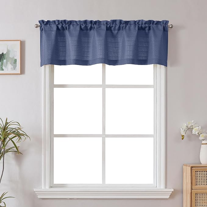 Chyhomenyc Blue Short Curtain Valance by Chyhomenyc