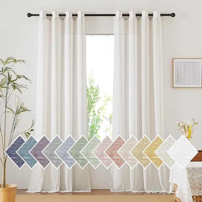 NICETOWN Natural Linen Curtains by NICETOWN