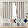 NICETOWN Brich Vintage Open Linen Weave Flax Thermal Curtains, 100% Blackout by NICETOWN