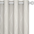 Deconovo Beige Curtains for Living Room, Light Darkening Soundproof Drapes by Deconovo