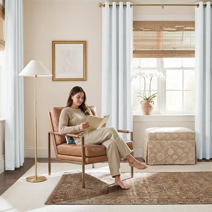NICETOWN Farmhouse 100% Blackout Linen Curtains - Image 2