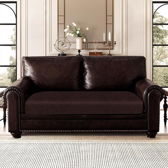Leather Look Couch Cushion Covers Sofa Seat Slipcovers Sets Couches Furniture - Image 2