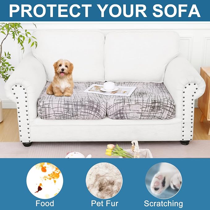 Smiry Printed Couch Cushion Covers, Stretch Soft Couch Covers - Image 7