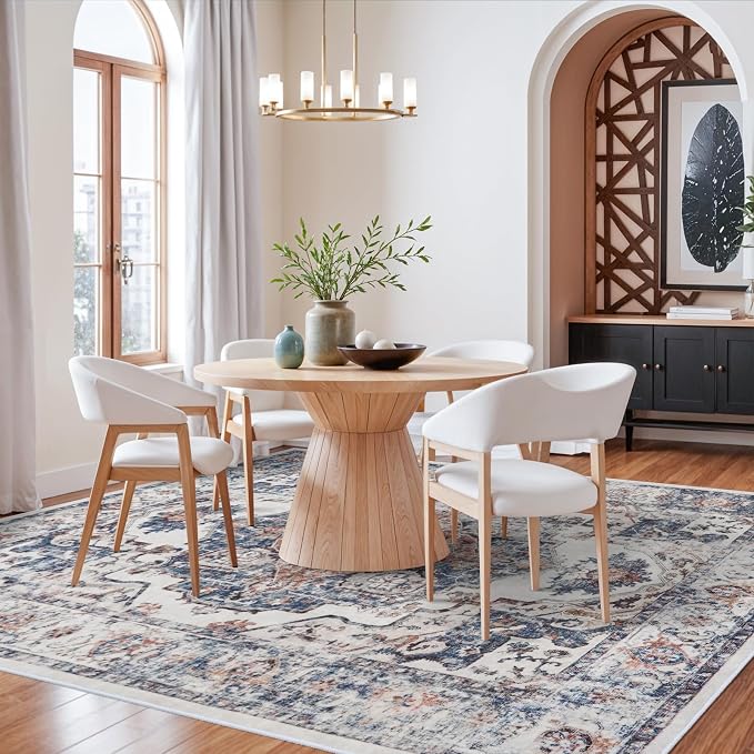 Washable 8x10 Living Room Rug: Oriental Water Resistant Rugs - Image 2