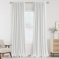 Guken 100% Blackout Linen Curtains 110 Inch Wide by 52 Inch 2 Panels Set by Guken