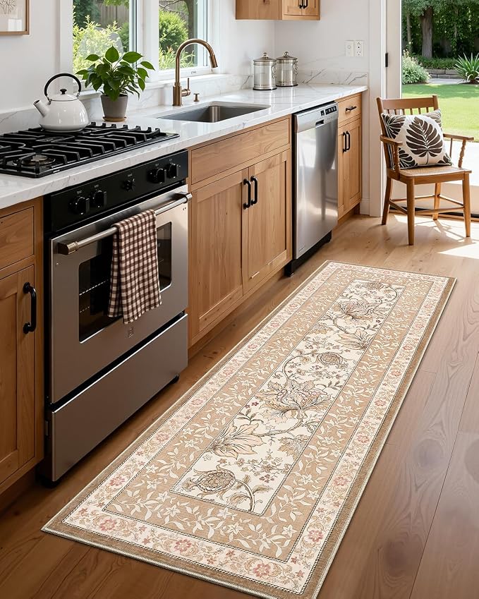 GarveeHome Provence 2x6 Washable Kitchen Runner Rugs Non Slip Vintage Boho - Image 2