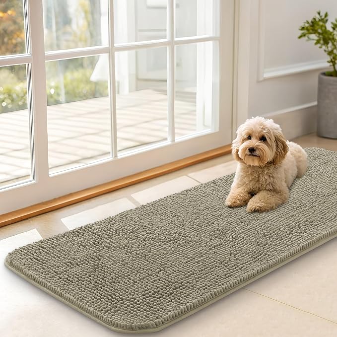 OLANLY Dog Door Mat for Muddy Paws 47x17, Absorbs Moisture and Dirt, Absorbent by OLANLY