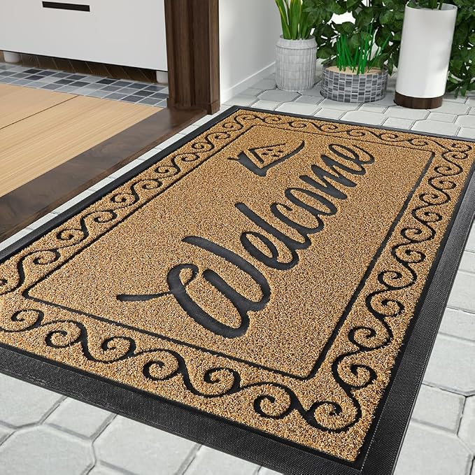 Yimobra Welcome Mat Outdoor Indoor, Waterproof Heavy Duty Front Door Mat - Image 9