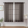 Chyhomenyc Chocolate Sheer Curtains 54 Inch Length by Chyhomenyc