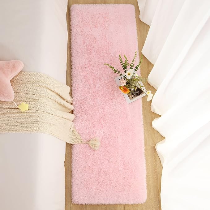 Chicrug Soft Runner Rugs for Bedroom Living Room Plush Fluffy Rug 2x8 Feet - Image 4