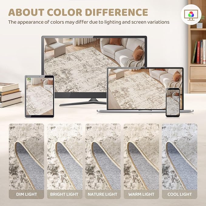 UERMEI 6x9 Area Rug Living Room Rugs - Image 5