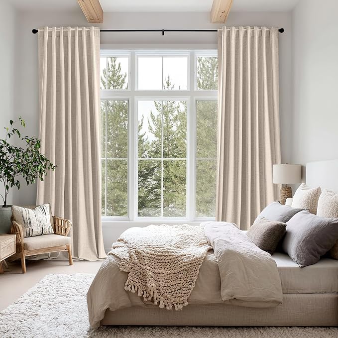 MIULEE 100% Blackout Linen Curtains - Image 8