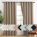 NICETOWN Burlap Vintage Open Linen Weave Flax Thermal Curtains, 100% Blackout by NICETOWN