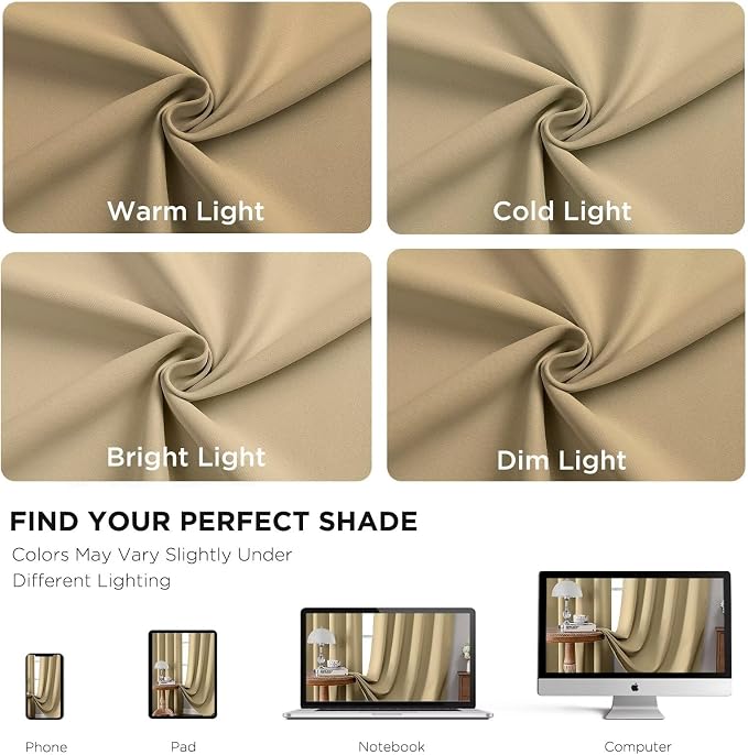 Joydeco 90 Inch Blackout Curtains - Image 4