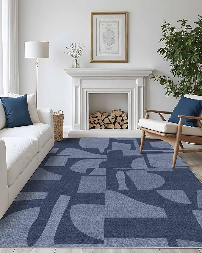 Latte&Fog 8x10 Area Rugs for Living Room, Large Modern Abstract Washable Rug - Image 5