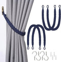 NICEEC 4 Pack Natural Cotton Rope Curtain Tiebacks Elegant Boho Style by NICEEC