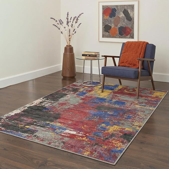 BEIMO Area Rugs 5x7 for Living Room Bedroom, Modern Abstract Machine Washable - Image 2