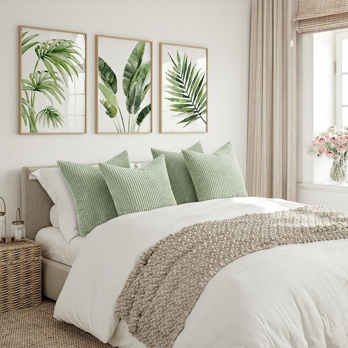 Topfinel 20x20 inch Decorative Sage Green Throw Pillow Covers, Cushion Cases - Image 3