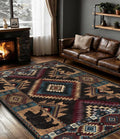 YIHOUSE Rustic Cabin Area Rug for Bedroom 5x7, Machine Washable Lodge Bear Rug by YIHOUSE
