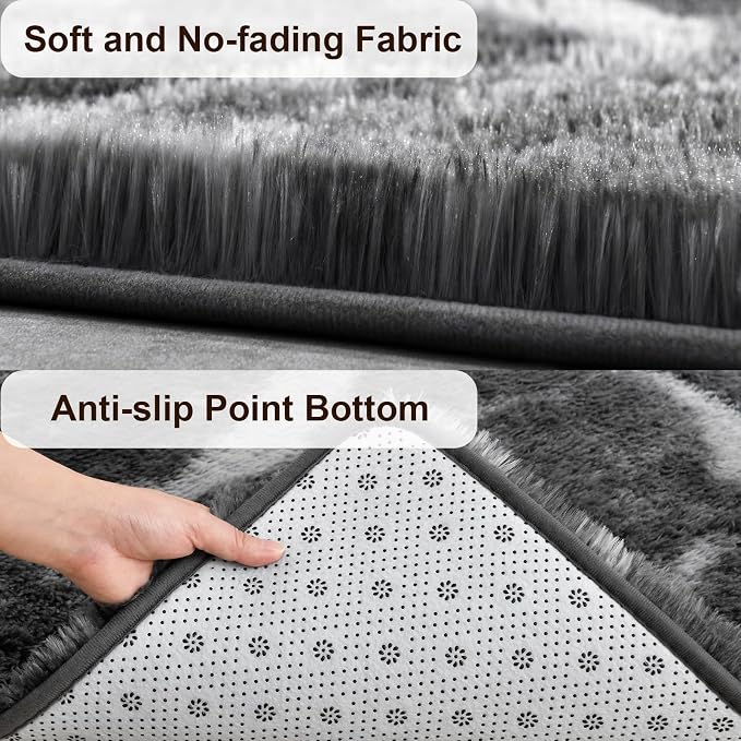 TWINNIS Super Soft Shaggy Rugs Fluffy Carpets, 5x8 Feet, Indoor Modern Plush - Image 9